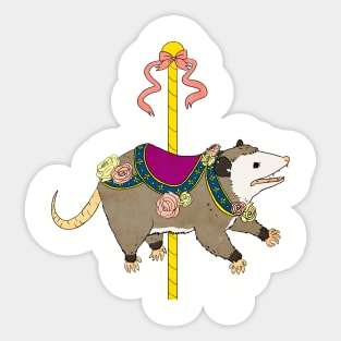 Opossum Carousel Sticker